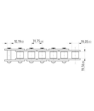 Łańcuch Steel Power 1.1/4", x 19,56 mm